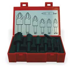 KEO 55823-TiALN COUNTERSINK SET 5 PC 6 FL 100 DEG TIALN