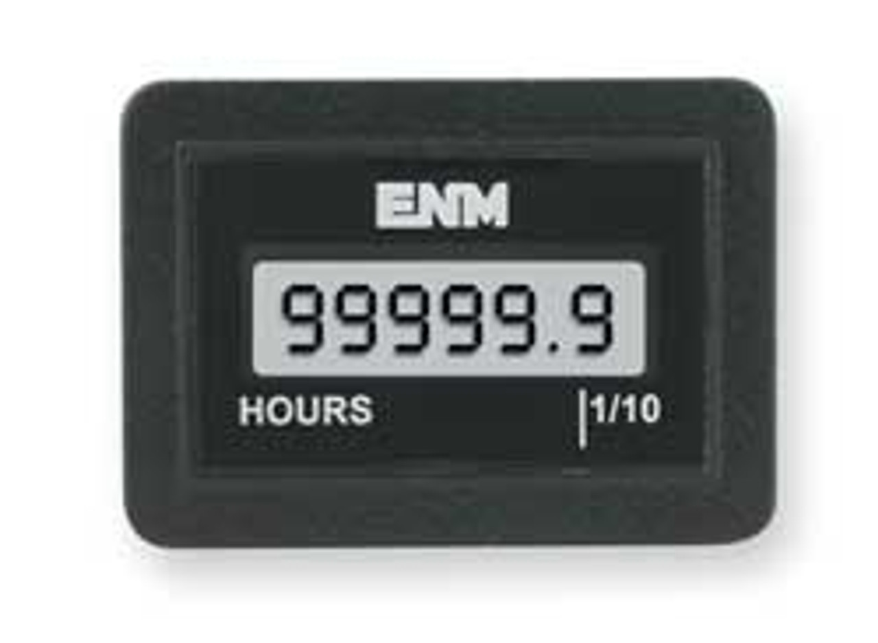 ENM T1141BB HOUR METER LCD FLUSH RECTANGULAR