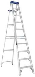 LOUISVILLE LADDER AS2110 9 STEPS, 10' HIGH, TYPE I RATING, ALUMIN