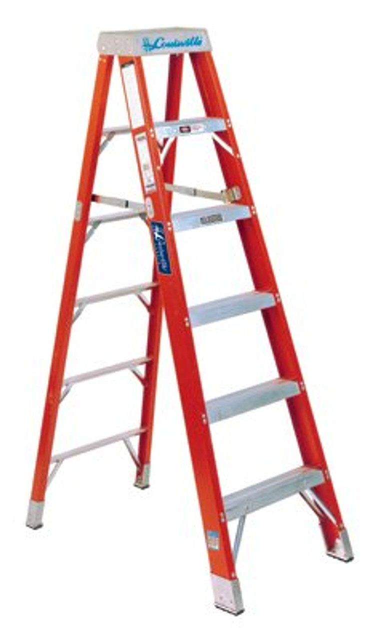 LOUISVILLE LADDER FS1406HD 5 STEPS, 6' HIGH, TYPE IAA RATING, FIBER