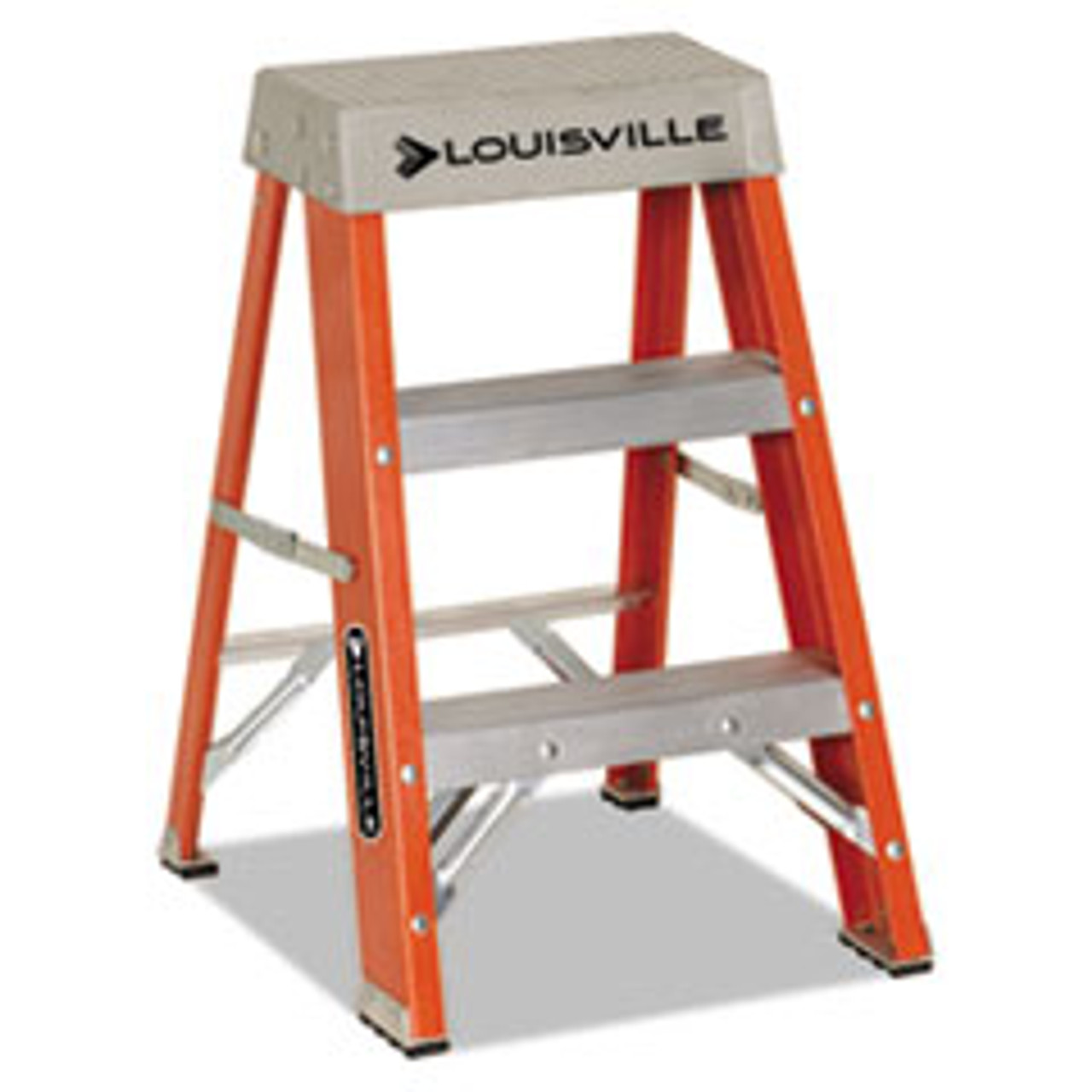 LOUISVILLE LADDER FS1502 FIBERGLASS HEAVY DUTY STEP LADDER,ORANGE