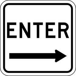 LYLE LR7-64R-18HA TRAFFIC SIGN 18 X 18IN BK/WHT ENTER