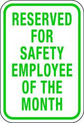 LYLE RP-053-12HA PARKING SIGN 18 X 12IN GRN/WHT TEXT