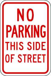 LYLE LR7-36-12HA PARKING SIGN 18 X 12IN R/WHT TEXT