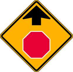 LYLE W3-1-30HA TRAFFIC SIGN 30 X 30IN R BW/FLUOR YEL