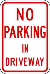 LYLE LR7-28-12HA PARKING SIGN 18 X 12IN R/WHT TEXT