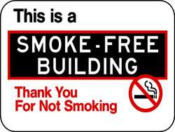 LYLE SM-006-24HA NO SMOKING SIGN 18 X 24IN R AND BK/WHT