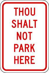 LYLE LR7-80-12HA PARKING SIGN 18 X 12IN R/WHT TEXT