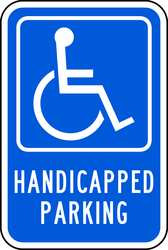 LYLE HC-016-12HA D9643 PARKING SIGN 18 X 12IN WHT/BL G-42