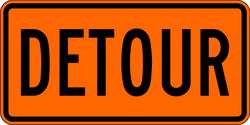 LYLE M4-8-30HA DETOUR SIGN 15 X 30IN BK/ORN DETOUR