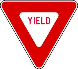 LYLE R1-2-30HA D9794 TRAFFIC SIGN 30 X 30IN R/WHT YIELD