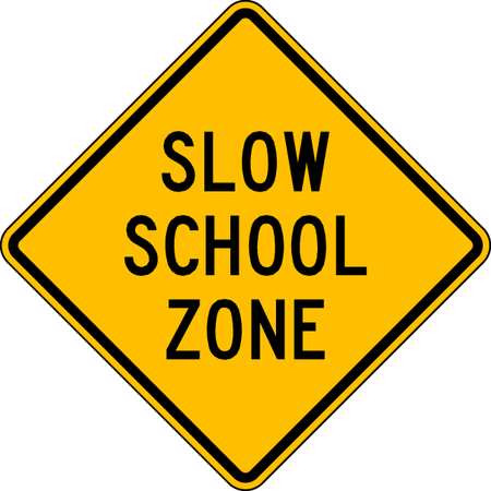 LYLE S3-5-24DA TRAFFIC SIGN 24 X 24IN BK/YEL DMD GR AL