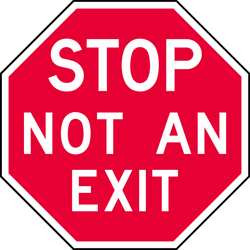 LYLE ST-026-12HA NOT AN EXIT SIGN 12 X 12IN WHT/R AL ENG