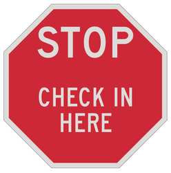LYLE ST-036-12HA STOP SIGN 12 X 12IN WHT/R AL ENG TEXT