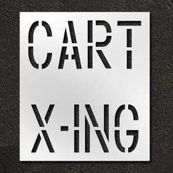 RAE STL-116-75603 GOLF COURSE STENCIL CART X-ING 49 IN