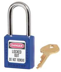 MASTER LOCK 410KAW400BLU-3XX1010 F0080 LOCKOUT PADLOCK KA BLUE 1/4 IN DIA