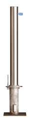 CALPIPE SECURITY BOLLARDS SSR03040-F BOLLARD REMOVBLE 3 FLAT STAINLESS STEEL
