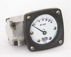 MIDWEST INSTRUMENT 142-SA-00-OO-30H D0757 PRESSURE GAUGE 0 TO 30 IN H2O