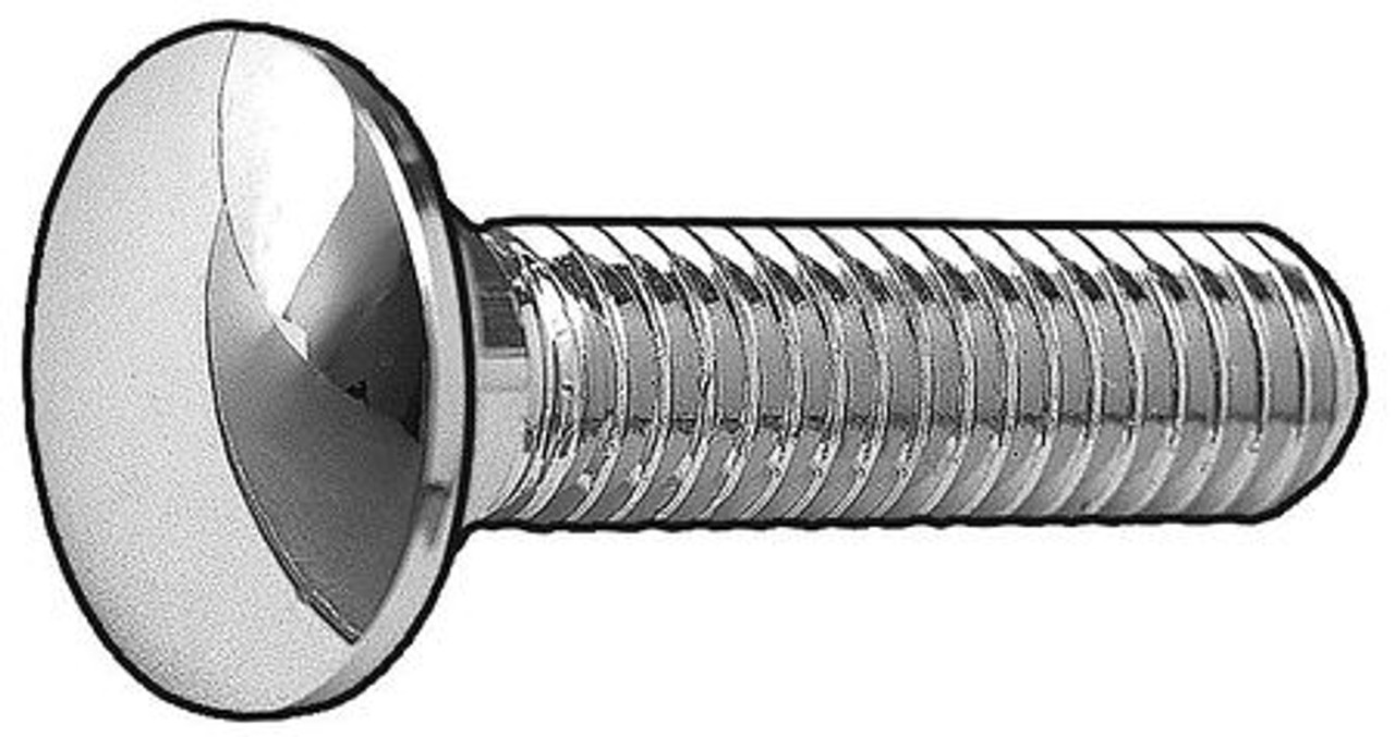 MIDWEST ACORN NUT COMPANY MPB761 BOLT CARRIAGE CHROME 7/16-14X2 PK5