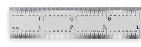 MITUTOYO 182-121 12" LONG, 1/64, 1/32, 1/16, 1/8" GRADUAT