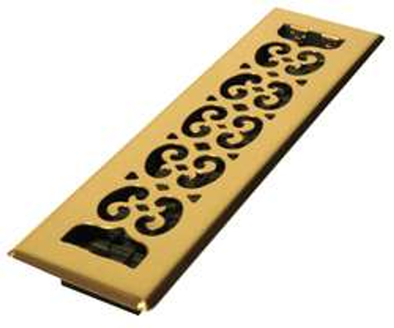 DECOR GRATES SPH212 2X12 SCROLL STEEL PLATED BRASS DECOR GRATES SPH212 2X12 SCROLL STEEL PLATED BRASS