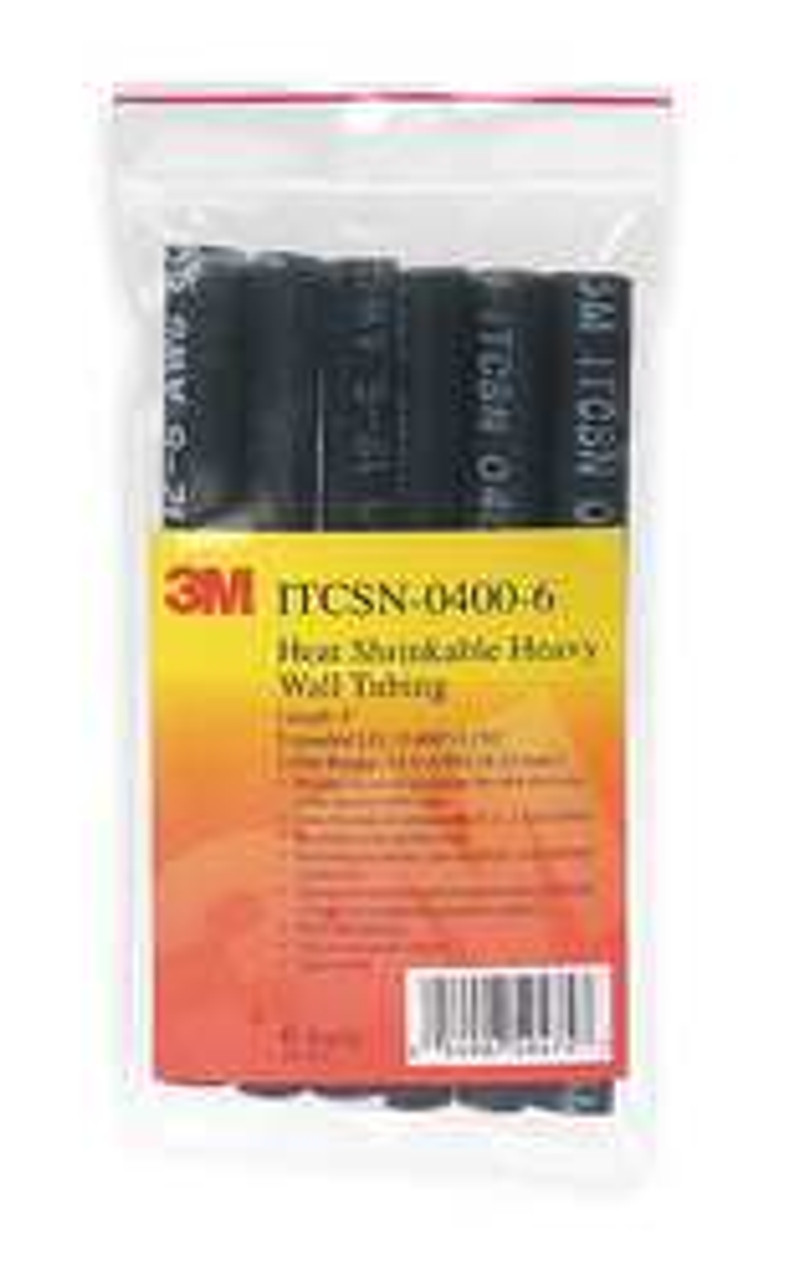 3M ITCSN-2000-48 SHRINK TUBING 2 IN ID BLACK 4 FT PK 5