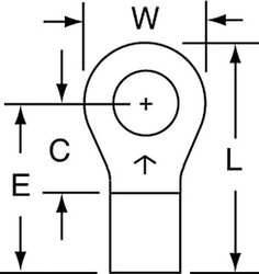 3M M10-10RK RING TERMINAL #10 12 TO 10 AWG PK500