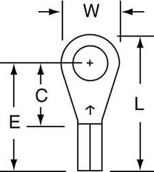 3M MU18-10R/LK RING TERM BARE #10 0.740 IN. PK1000