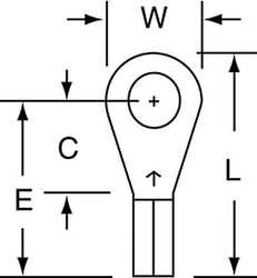 3M MU18-8R/LK RING TERM BARE #8 0.740 IN. PK1000