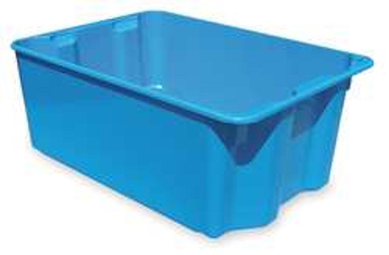 MOLDED FIBERGLASS 7808085268 D5617 STACKING  NESTING CONTAINER HD BLU