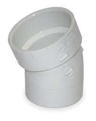 MUELLER 1CNX6 STREET ELBOW 22 1/2 DEG 3 IN PVC WH