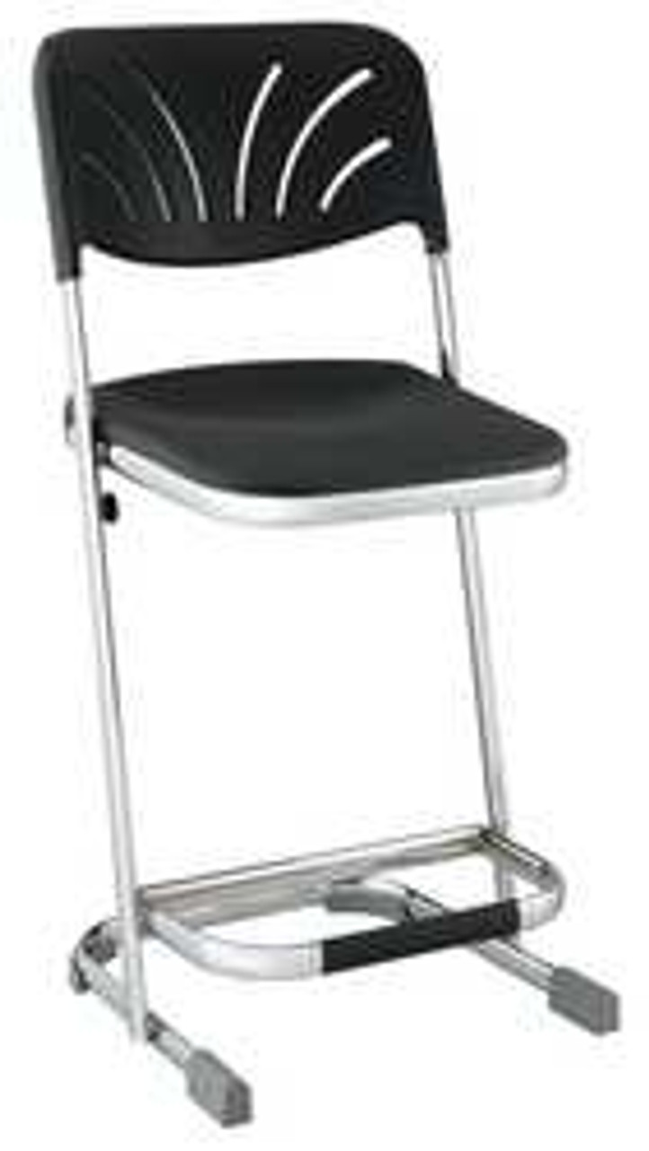 NATIONAL  PUBLIC SEATING CORP. 6622B NPS® 22" ELEPHANT Z-STOOL WITH BACKREST