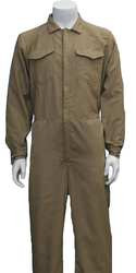 NATIONAL SAFETY APPAREL C88LILG32 D0766 FLAME-RESISTANT COVERALL KHAKI L H