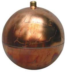 NAUGATUCK GRC1020RE FLOAT BALL ROUND COPPER 10 IN