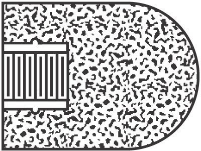 NORTON 61463622192 TYPE 18R, 1-1/2" MAX DIAM, 3" HEAD THICK