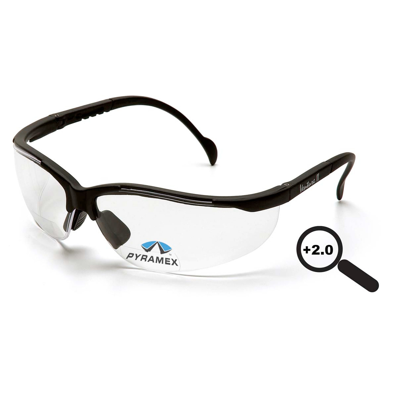 PYRAMEX SB1810R20 PYRAMEX V2 READERS SAFETY GLASSES , CURV