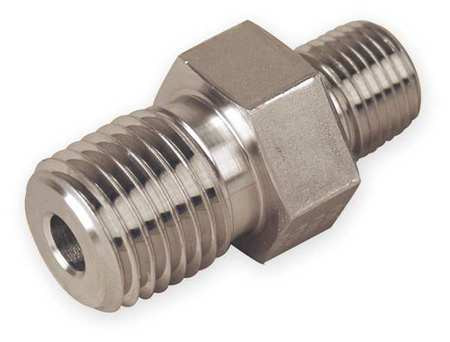 PARKER 8-6 MHN-SS HEX NIPPLE PIPE 1/2 X 3/8 IN HEX 7/8