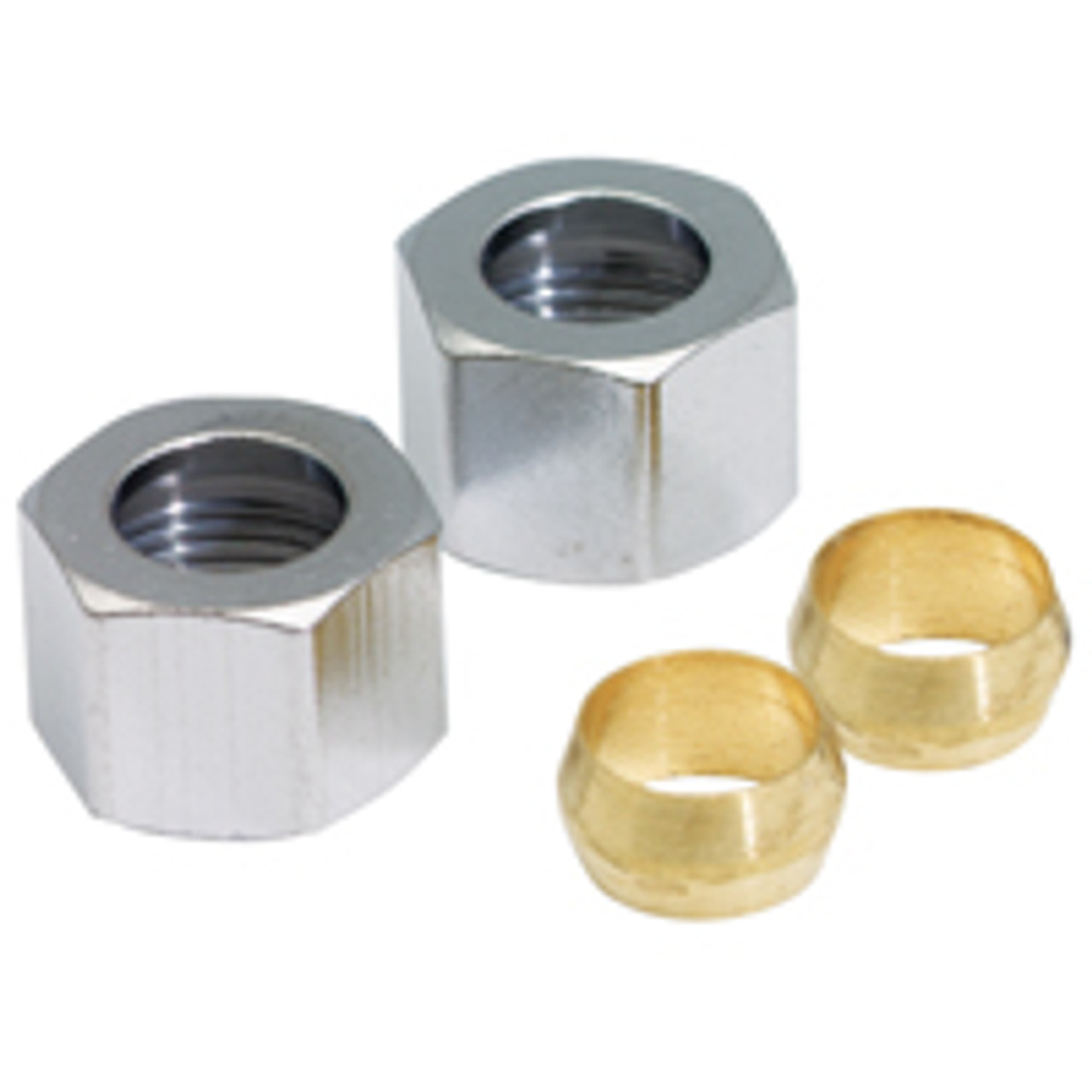 PLUMB PAK PP81PC BRASS COMPRESSION NUT KIT, CHROME-PLATED PLUMB PAK PP81PC BRASS COMPRESSION NUT KIT, CHROME-PLATED