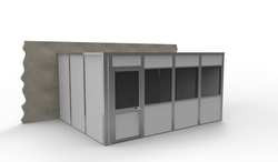PORTA-KING VK1DW 12'x16' 3-Wall D5487 MODULAR INPLANT OFFICE 3WALL 12X16