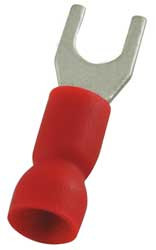 POWER FIRST 4FRH2 FORK TERMINAL RED 22 TO 16 AWG PK100