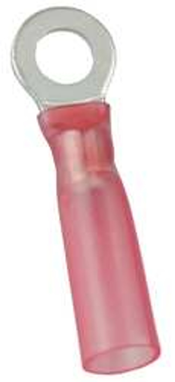 POWER FIRST 5WHH9 RING TERMINAL #6 22 TO 16 AWG RED PK25
