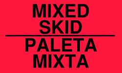 TAPECASE 16U928 SHIPPING LABELS BLACK/RED PAPER PK500