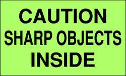 TAPECASE 16U952 SHIPPING LABELS 5 IN W BLACK/GREEN PK50