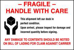 TAPECASE 16U992 SHIPPING LABELS 6 IN W 4 IN H PK50