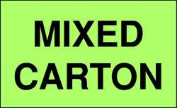 TAPECASE 16V010 SHIPPING LABELS BLACK/GREEN 3 IN H PK50