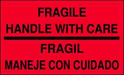 TAPECASE 16V053 SHIPPING LABELS 5 IN W BLACK/RED PK500