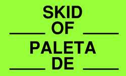 TAPECASE 16V066 SHIPPING LABELS BLACK/GREEN 3 IN H PK50