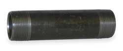 GRAINGER GLOBAL SOURCING 1XLF8 BLACK PIPE NIPPLE THREADED 1-1/2X8 IN