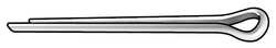 PROSPECT FASTENERS 2UJE9 COTTER PIN BRASS 0.250X2 1/2L PK25