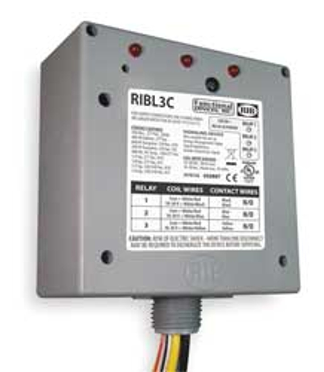 FUNCTIONAL DEVICES INC / RIB RIBL3C ENCLOSED PRE-WIRED RELAY (3) SPST 10A